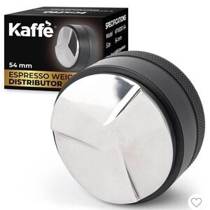Kaffe 54mm Espresso Wedge Distributor - Stainless Steel & Black